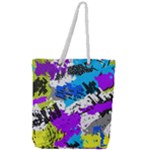 Shaky shapes                                                      Full Print Rope Handle Tote (Large)