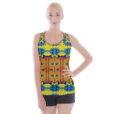 Tribal pattern                                                         Criss cross Back Tank Top from ArtsNow.com