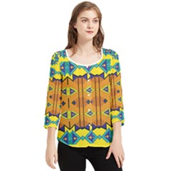 Chiffon Quarter Sleeve Blouse 