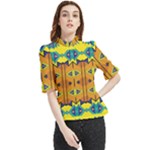 Tribal pattern                                                         Frill Neck Blouse