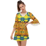 Tribal pattern                                                             Criss Cross Mini Dress