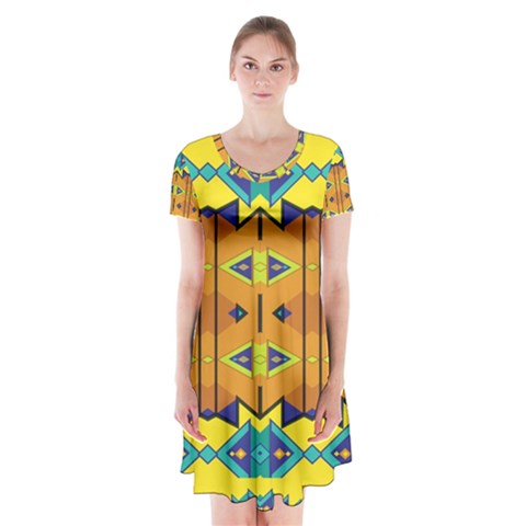 Tribal pattern                                                              Short Sleeve V