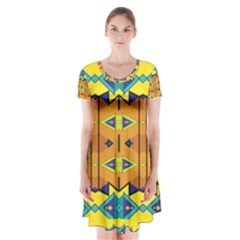 Tribal pattern                                                              Short Sleeve V