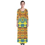 Tribal pattern                                                            Quarter Sleeve Maxi Dress