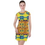 Tribal pattern                                                                         Drawstring Hooded Dress