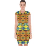 Tribal pattern                                                         Capsleeve Drawstring Dress