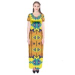 Tribal pattern                                                          Short Sleeve Maxi Dress