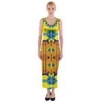 Tribal pattern                                                          Fitted Maxi Dress