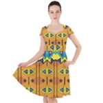 Tribal pattern                                                          Cap Sleeve Midi Dress