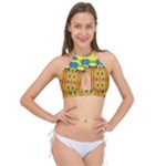 Tribal pattern                                                        Cross Front Halter Bikini Top