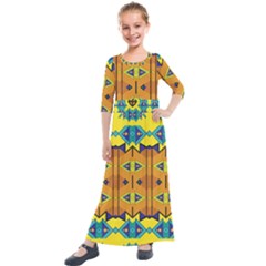 Kids  Quarter Sleeve Maxi Dress 