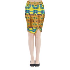 Tribal pattern                                                         Midi Wrap Pencil Skirt from ArtsNow.com