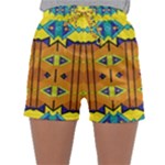 Tribal pattern                                                         Women s Satin Sleepwear Sleeve Shorts