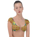 Tribal pattern                                                        Cap Sleeve Ring Bikini Top