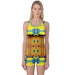 Tribal pattern                                                          Women s Boyleg One Piece Swimsuit