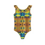 Tribal pattern                                                         Kids  Frill Swimsuit