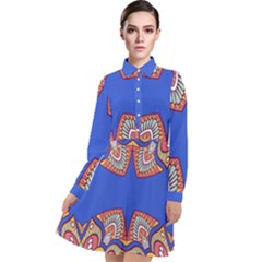 Long Sleeve Chiffon Shirt Dress 