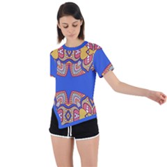 Asymmetrical Short Sleeve Sports T-Shirt 