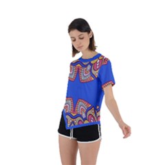 Asymmetrical Short Sleeve Sports T-Shirt 