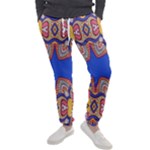 Yellow red shapes on a blue background                                                          Men s Jogger Sweatpants