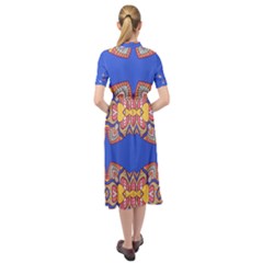 Keyhole Neckline Chiffon Dress 