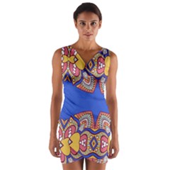 Wrap Front Bodycon Dress 