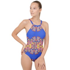 High Neck One Piece Swimsuit 