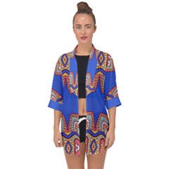 Open Front Chiffon Kimono 