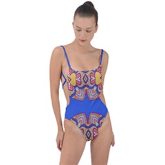 Tie Strap One Piece Swimsuit 