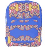 Yellow red shapes on a blue background                                                        Full Print Backpack