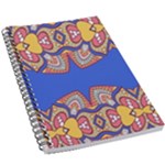 Yellow red shapes on a blue background                                                          5.5  x 8.5  Notebook New