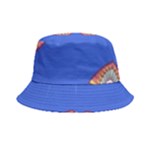 Yellow red shapes on a blue background                                                      Bucket Hat