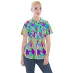 Watercolors spots                                                        Women s Short Sleeve Pocket Shirt