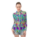 Watercolors spots                                                        Long Sleeve Chiffon Shirt