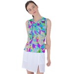 Watercolors spots                                                         Women s Sleeveless Mesh Sports Top