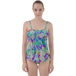 Watercolors spots                                                         Twist Front Tankini Set