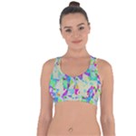 Watercolors spots                                                             Cross String Back Sports Bra