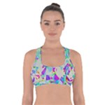 Watercolors spots                                                               Cross Back Sports Bra