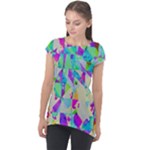 Watercolors spots                                                         Cap Sleeve High Low Top