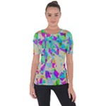 Watercolors spots                                                         Shoulder Cut Out Short Sleeve Top