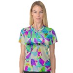 Watercolors spots                                                          V-Neck Sport Mesh Tee