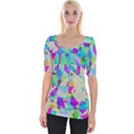 Watercolors spots                                                          Wide Neckline Tee