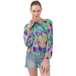 Watercolors spots                                                         Banded Bottom Chiffon Top