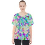 Watercolors spots                                                         V-Neck Dolman Drape Top