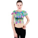 Watercolors spots                                                          Crew Neck Crop Top