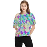 Watercolors spots                                                          One Shoulder Cut Out Tee