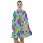 Watercolors spots                                                            All Frills Chiffon Dress