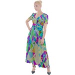 Watercolors spots                                                             Button Up Short Sleeve Maxi Dress