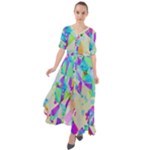 Watercolors spots                                                            Waist Tie Boho Maxi Dress