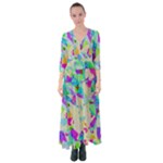 Watercolors spots                                                             Button Up Maxi Dress